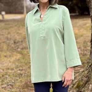 TravelSmith v-neck collared tunic